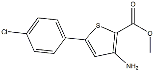 3-氨基-5-(4-氯苯基)噻吩-2-甲酸甲酯,,结构式