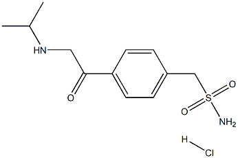 4-(2-异丙胺基乙酰基)苯基甲烷磺酰胺盐酸盐, , 结构式