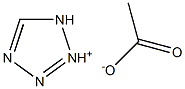 1H-tetrazolium acetate 化学構造式