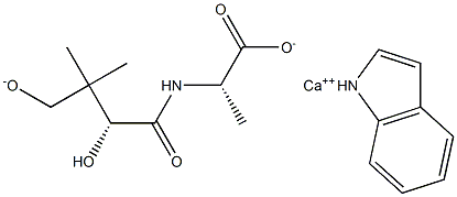 (R)-N-(2,4-二羟基-3,3-二甲基-1-氧代丁基)-Β-丙氨酸钙盐,,结构式
