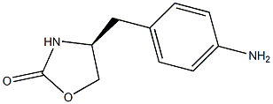 (S)-4-(4'-氨基苄基)-2-噁唑烷酮,,结构式