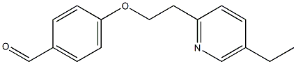 4-[2-(5-乙基-2-吡啶基)乙氧基]苯甲醛, , 结构式