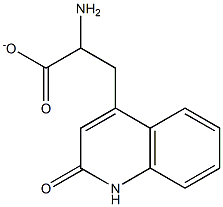 2-amino-3-(1,2-dihydro-2-oxo-4-quinolinyl)propanoate Struktur