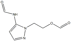 5-Formylamino-1-(2-formyloxyethyl)pyrazole 化学構造式