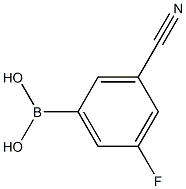 3-氰基-5-氟-苯硼酸 结构式