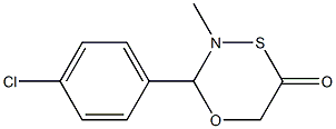 2-(4-氯苯)-3-甲基-1,1-双氧-4-间噻嗪酮,,结构式