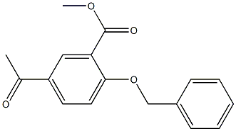 2-苄氧基-5-乙酰基苯甲酸甲酯,,结构式