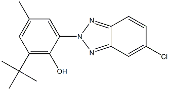 2-(2'-羟基-3'-叔丁基-5'-甲基苯基)-5-氯代苯并三氮唑 结构式