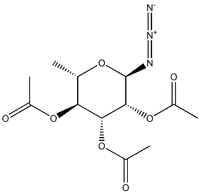 2,3,4-Tri-O-acetyl-a-L-rhamnopyranosylazide 化学構造式