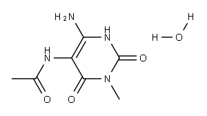 5-Acetamido-6-amino-3-methyluracilhydrate Structure