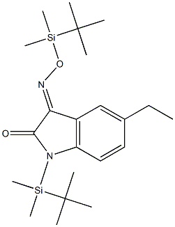 1H-Indole-2,3-dione, 1-(tert-butyldimethylsilyl)-5-ethyl-, 3-[O-(tert- butyldimethylsilyl)oxime]|