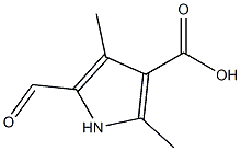 3,5-Dimethyl-2-formyl-1H-pyrrole-4-carboxylic acid 97% Structure