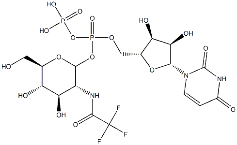uridine 5'-(2-trifluoroacetamido-2-deoxyglucopyranosyl diphosphate) Struktur