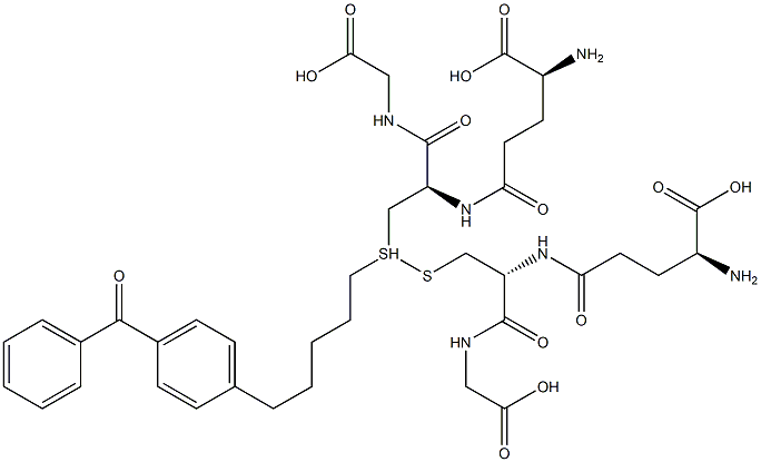 S-(5-(4-benzoylphenyl)pentyl)glutathione Struktur