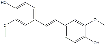 3,3'-dimethoxy-4,4'-dihydroxystilbene Structure