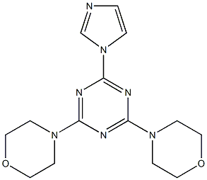 2-(imidazol-1-yl)-4,6-dimorpholino-1,3,5-triazine Struktur