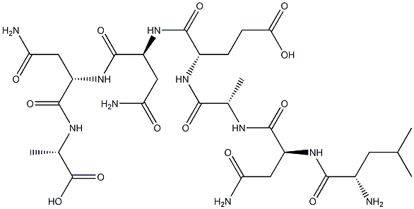 leucyl-asparaginyl-alanyl-glutamyl-asparaginyl-asparaginyl-alanine Struktur