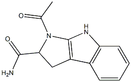 1-acetyl-2,3-dihydropyrrolo(2,3-b)indole-2-carboxamide 化学構造式