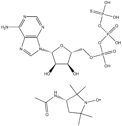 adenosine 5'-O-(S-acetamidoproxyl 3-thiotriphosphate) Structure