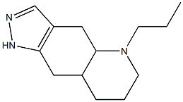 4,4a,5,6,7,8,8a,9-octahydro-5-propyl-1H-pyrzolo(3,4-g)quinoline Struktur
