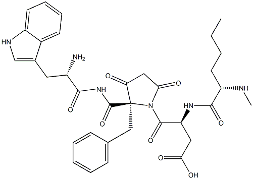 malonyl-tryptophyl-(N-methyl)norleucyl-aspartyl-phenylalaninamide 结构式