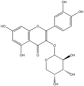 quercetin 3-arabinopyranoside 结构式