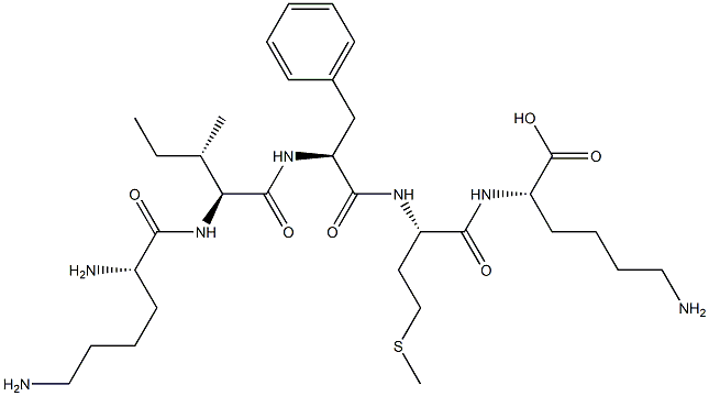 lysyl-isoleucyl-phenylalanyl-methionyl-lysine Struktur