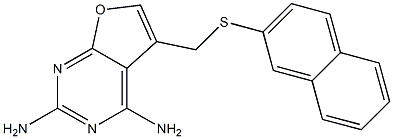 2,4-diamino-5-((2-naphthylthio)methyl)furo(2,3-d)pyrimidine Structure