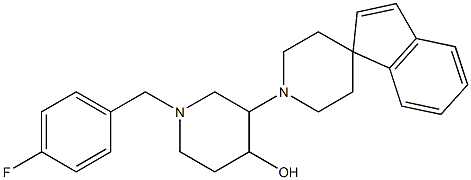 1'-(4-hydroxy-1-(4-fluorobenzyl)piperidin-3-yl)spiro(1H-indene-1,4'-piperidine)
