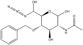 2-acetamido-6-azido-4-O-benzyl-2-deoxyglucopyranoside Struktur