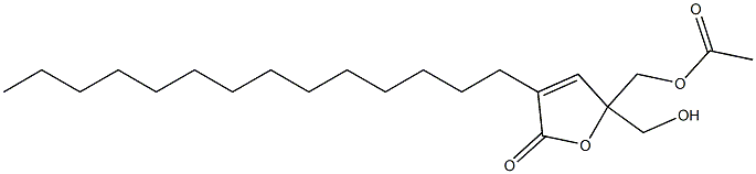 5-(acetoxymethyl)-5-(hydroxymethyl)-3-tetradecyl-2,5-dihydro-2-furanone Structure
