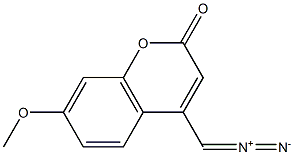 4-diazomethyl-7-methoxycoumarin 结构式