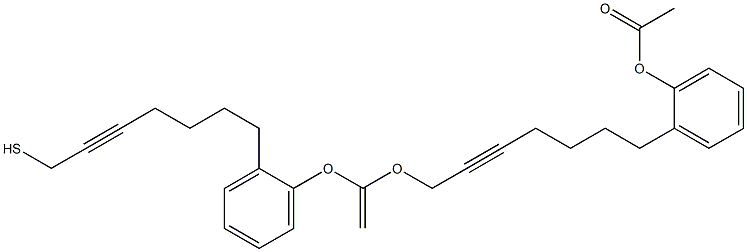 o-(acetoxyphenyl)hept-2-ynyl sulfide 化学構造式