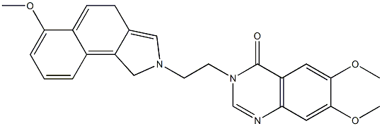 (3-(2-hexahydro-6-methoxy-(1H)-benz(e)isoindol-2-yl)ethyl)-6,7-dimethoxyquinazoline-4(3H)-one 结构式