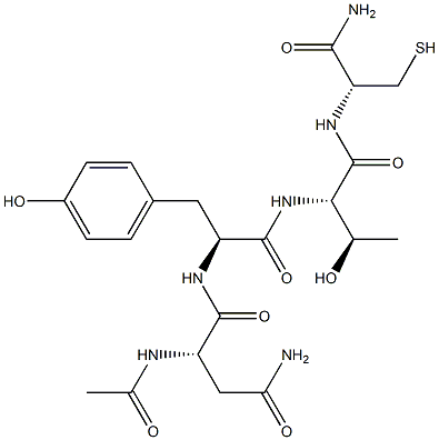 N-acetylasparaginyl-tyrosyl-threonyl-cysteinamide Struktur