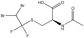 N-アセチル-S-(1,1-ジフルオロ-2,2-ジブロモエチル)-L-システイン 化学構造式