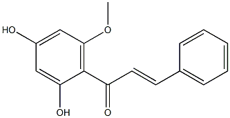 2′,4-ジヒドロキシ-6′-メトキシカルコン 化学構造式