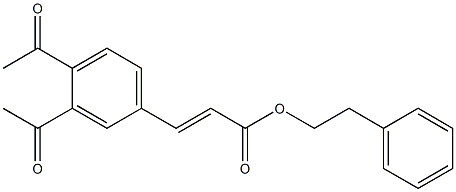 PHENYLETHYL-3,4-DIACETYLCINNAMATE Struktur