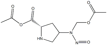 ACETICACID,4-((ACETOXYMETHYL)NITROSAMINO)PROPYLESTER Structure