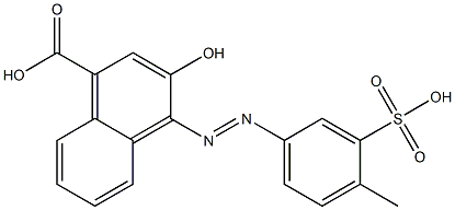 4-(META-SULFO-PARA-TOLYLAZO)3-HYDROXY-NAPHTHOICACID Struktur