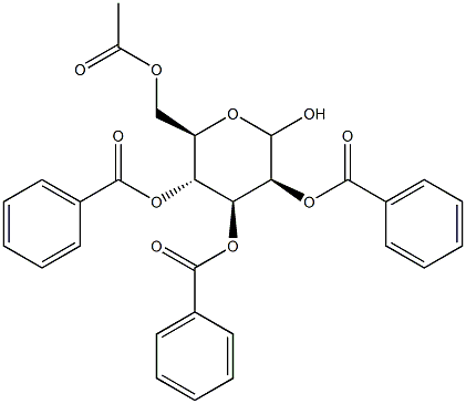 6-O-Acetyl-2,3,4-tri-O-benzoyl-D-mannopyranose Structure