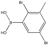 2,5-二溴-3-甲基苯硼酸 结构式