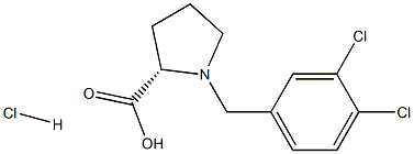 (S)-alpha-(3,4-dichloro-benzyl)-proline hydrochloride Struktur