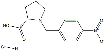 (S)-alpha-(4-nitro-benzyl)-proline hydrochloride Struktur