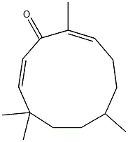 (2Z,10E)-2,6,9,9-tetramethylcycloundeca-2,10-dien-1-one Structure