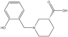 (3R)-1-(2-hydroxybenzyl)piperidine-3-carboxylic acid Struktur