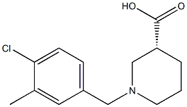 (3R)-1-(4-chloro-3-methylbenzyl)piperidine-3-carboxylic acid Structure