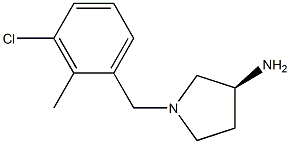 (3S)-1-(3-chloro-2-methylbenzyl)pyrrolidin-3-amine Structure