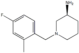 (3S)-1-(4-fluoro-2-methylbenzyl)piperidin-3-amine Struktur