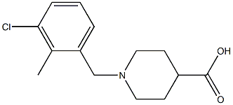 1-(3-chloro-2-methylbenzyl)piperidine-4-carboxylic acid Structure